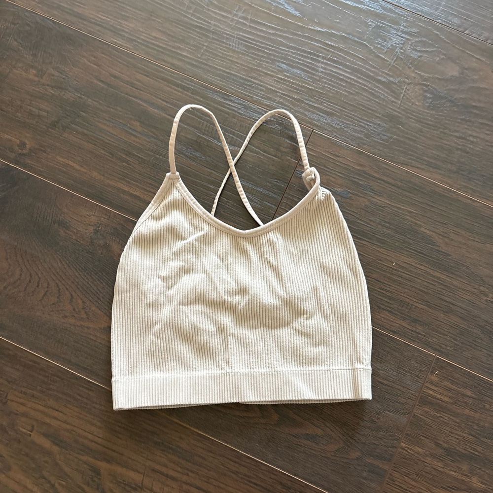 Colsie Beige Ribbed Bralette